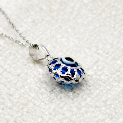 Gold Evil Eye Necklace | 10K Gold Evil Eye Pendant | Good Luck Necklace | Protection Pendant