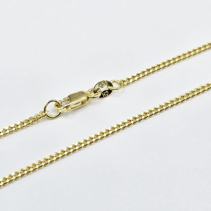 Solid 14K Yellow Gold Curb Chain , 14K Solid Gold Curb Chain Width 2.2mm, Pure Gold Curb Necklace, Classic Gold Jewelry, Luxury Gold Chain