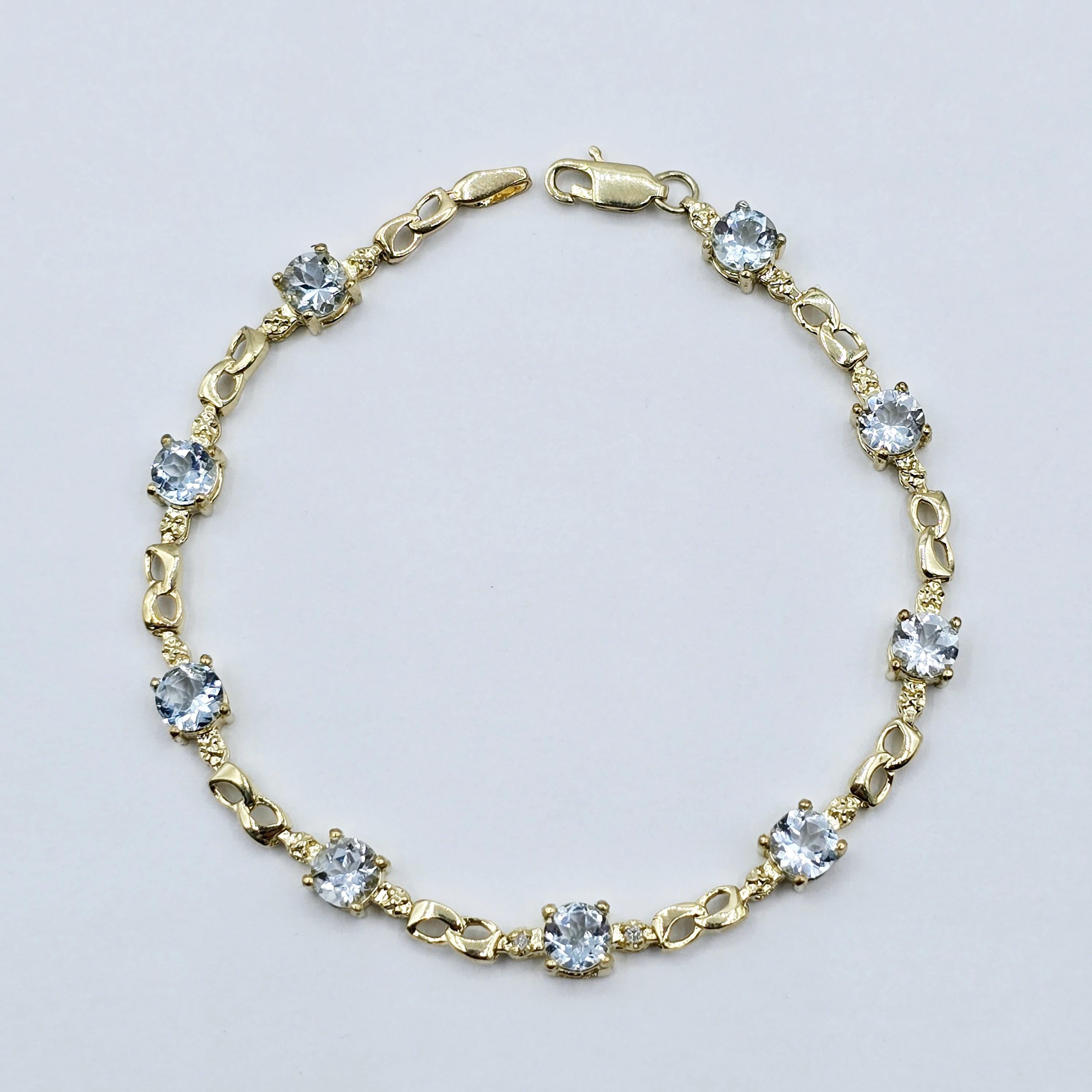 Elegant Solid Gold Bracelet with Genuine Gemstones, Gold jewelry Bracelet, Luxury Gemstone Bracelet, Bracelet for Women