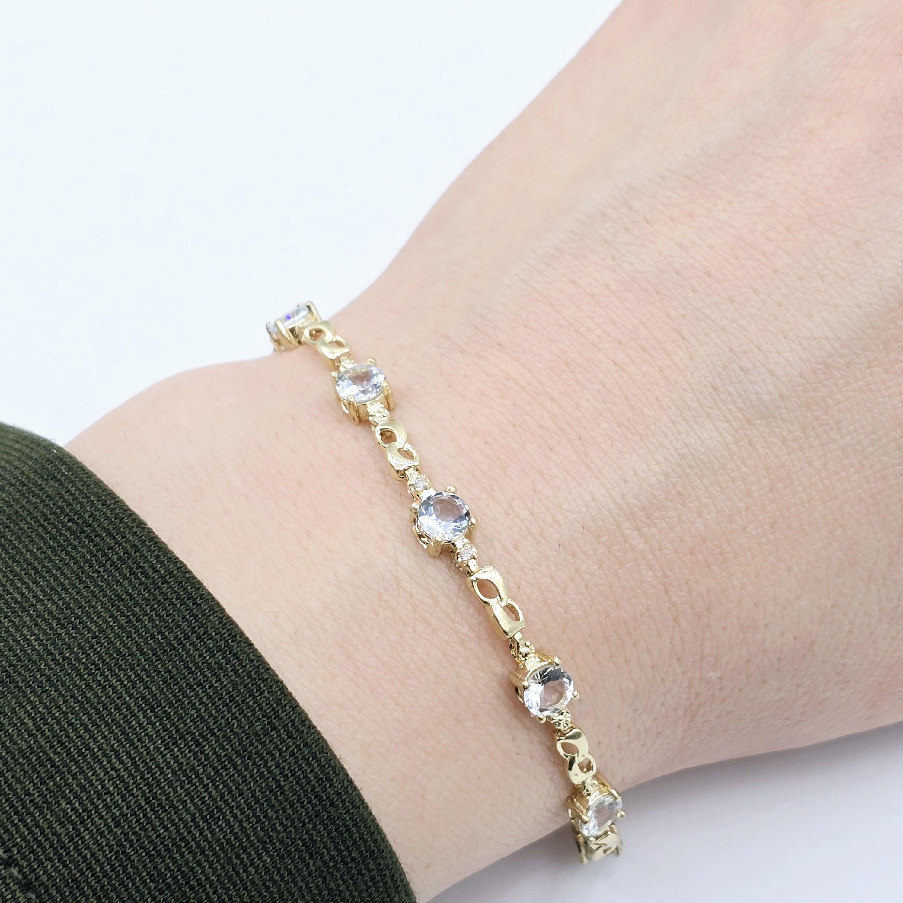 Elegant Solid Gold Bracelet with Genuine Gemstones, Gold jewelry Bracelet, Luxury Gemstone Bracelet, Bracelet for Women
