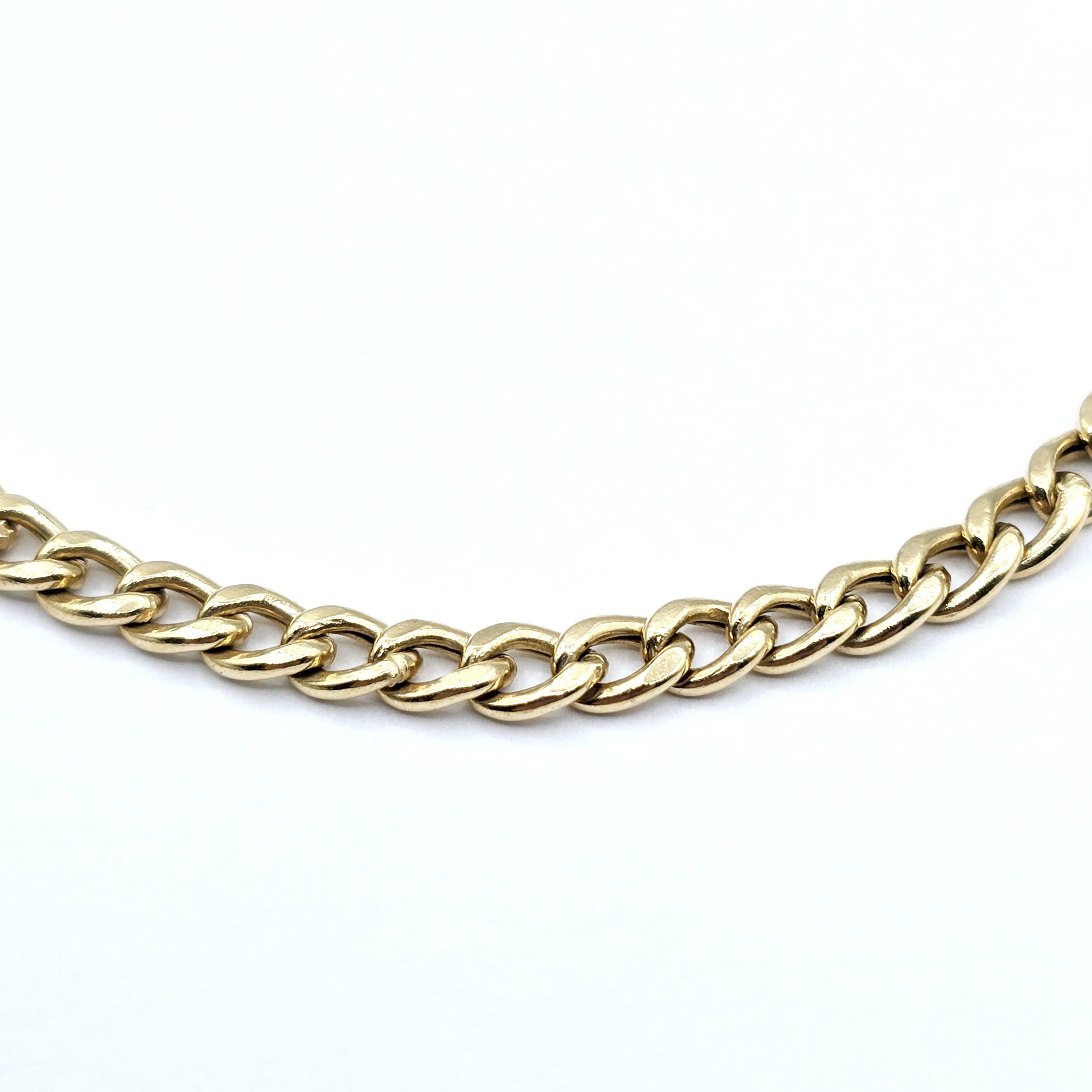 18K Yellow Gold Curb Chain Bracelet | Classic Gold Jewelry