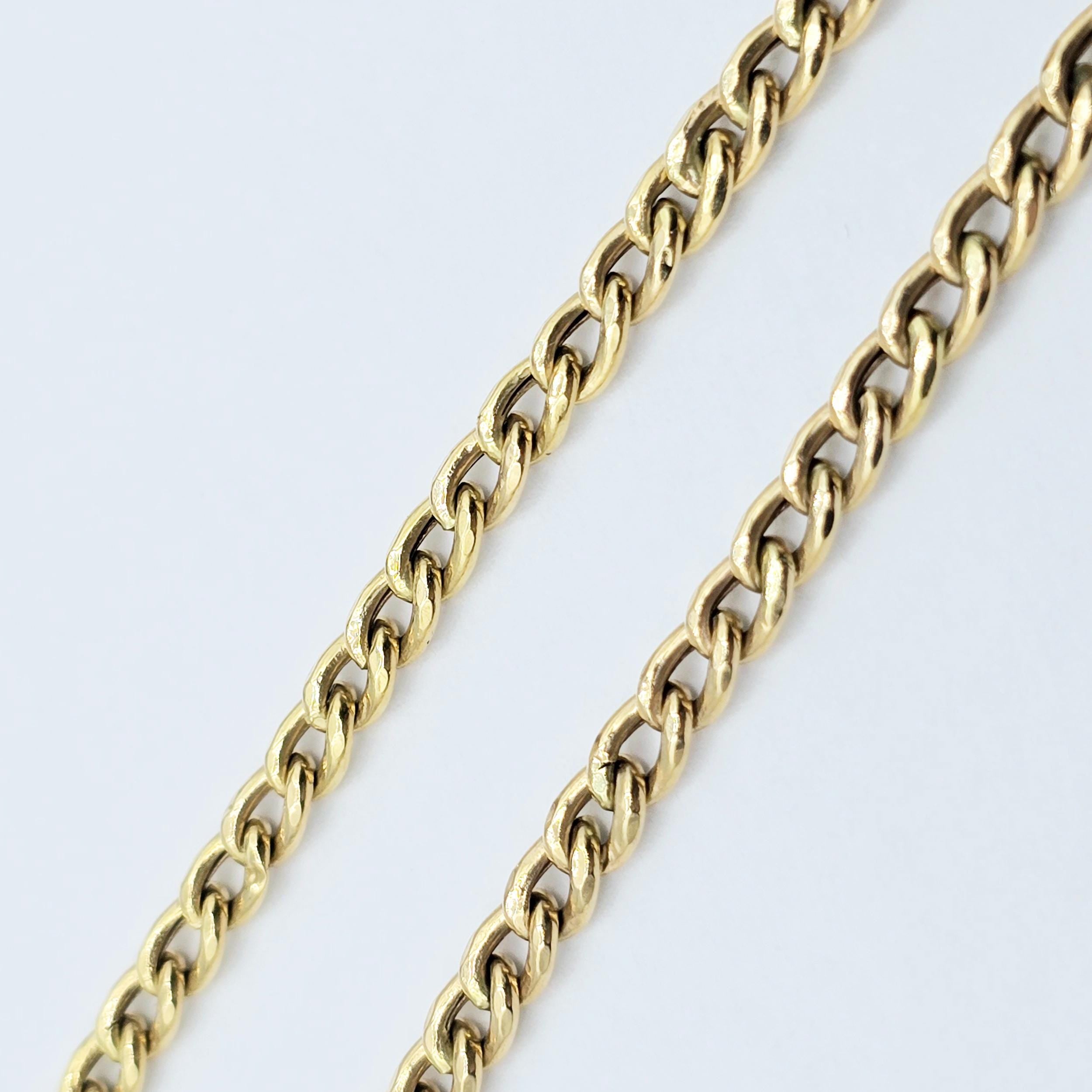 18K Yellow Gold Chain, 3.5mm Solid Unisex Necklace, 20 Inch