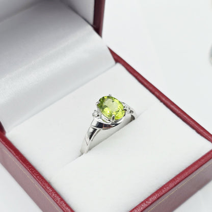 10K Gold Aquamarine Ring with Diamonds, 8x6mm Genuine Gemstone, Birthday Gift for Women