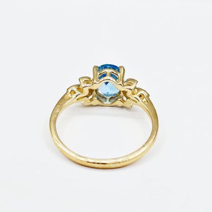 10K Gold Gemstone Ring with Diamonds: Natural Birthstone Jewelry
