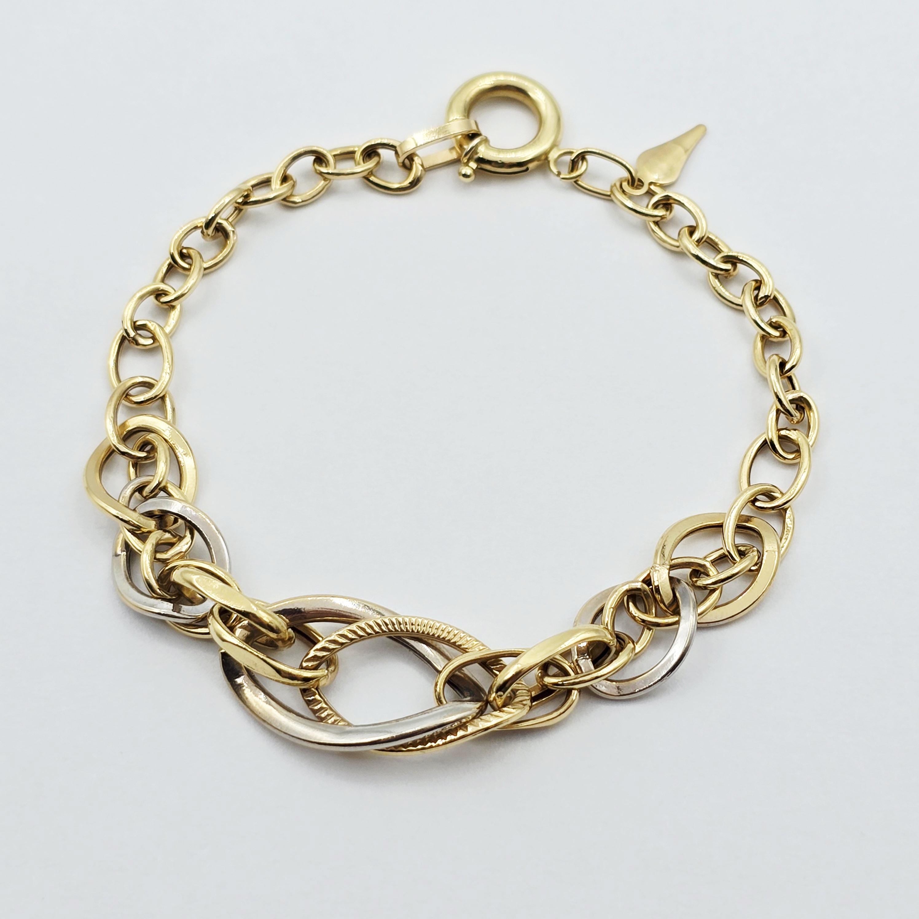 18K Gold Oval Link Bracelet: Solid Gold Chain, Fine Jewelry Gift
