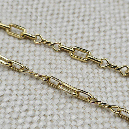 18K Gold Rectangular Link Necklace: Modern Fine Jewelry Gift