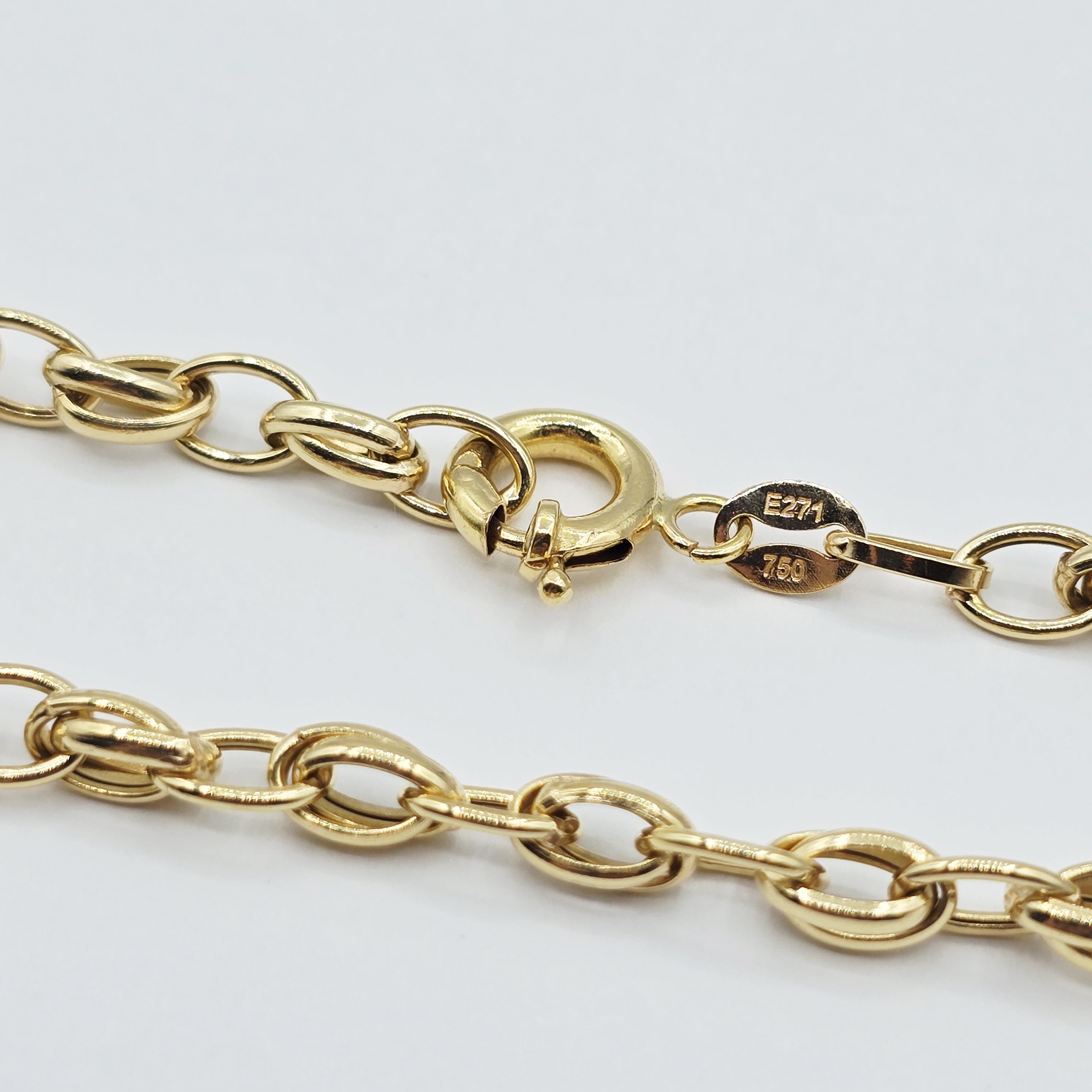 18K Gold Oval Link Chain Necklace: Fine Jewelry Gift