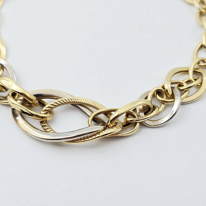 18K Gold Oval Link Bracelet: Solid Gold Chain, Fine Jewelry Gift