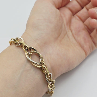 18K Gold Oval Link Bracelet: Solid Gold Chain, Fine Jewelry Gift