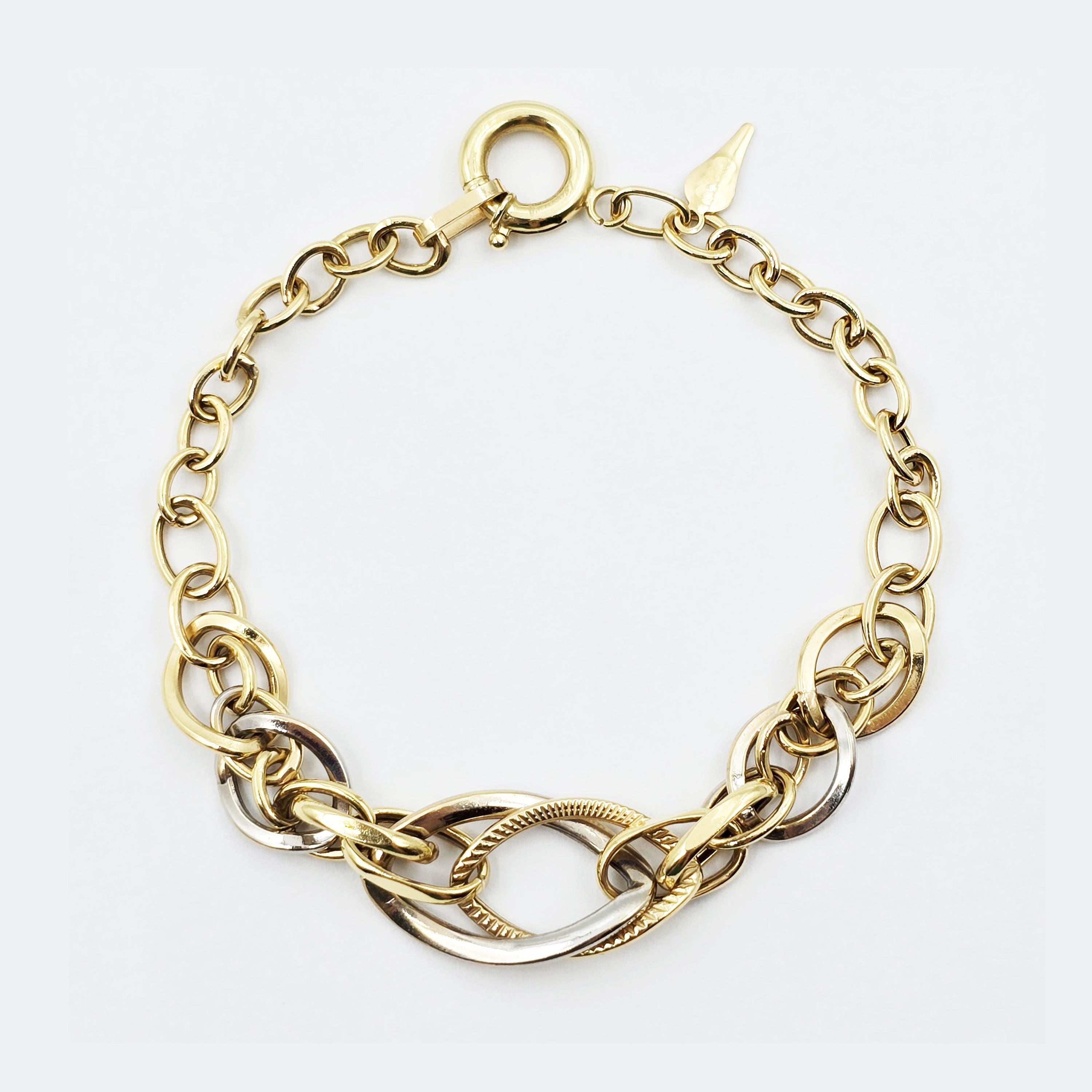 18K Gold Oval Link Bracelet: Solid Gold Chain, Fine Jewelry Gift