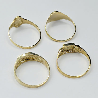 10K Solid Gold Signet Ring: Engravable Personalized Heirloom