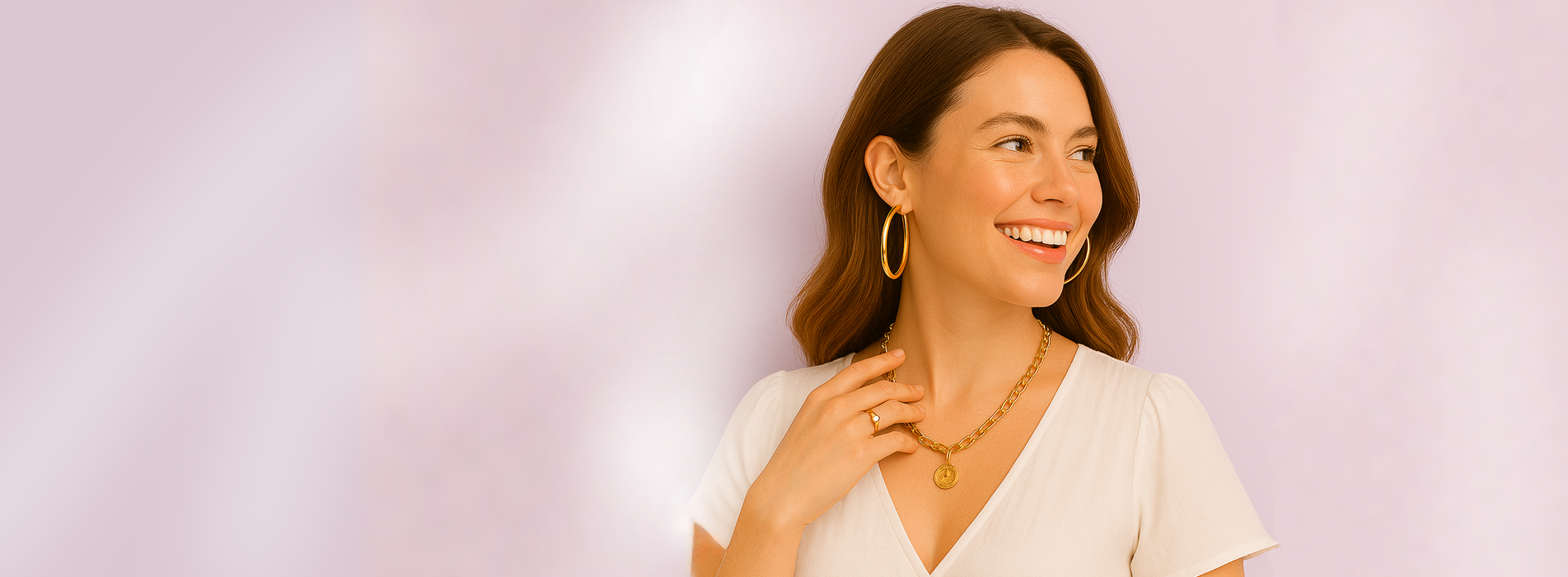 Elegant gold jewelry gift box with necklace and earrings, perfect present for birthdays, anniversaries, or special occasions