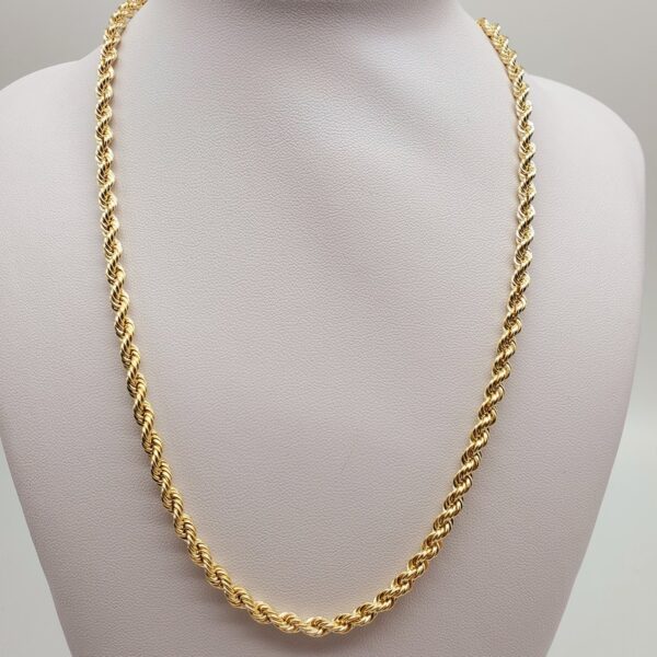 10k gold rope chain 24 inch 4mm