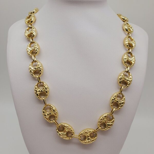 Buy 14k Two Tone Gold Gucci Puff Link Chain 26 Inches 14mm Online at SO ICY  JEWELRY
