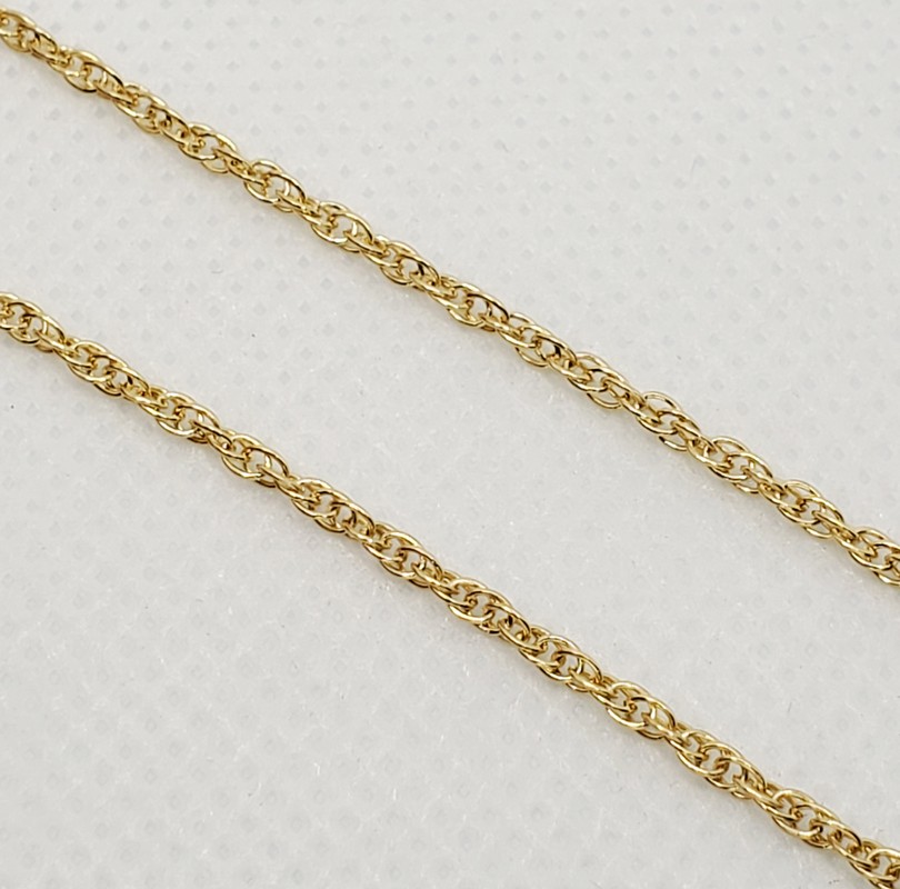 10K Yellow Gold Rope Chain (1.8 mm), 20 inches - BEST JEWELRY SET